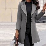 Women's Winter Coat Athleisure Holiday Daily Wear Fall Winter Regular Coat Regular Fit Stylish Casual Jacket Long Sleeve Solid Color Fur Collar Black