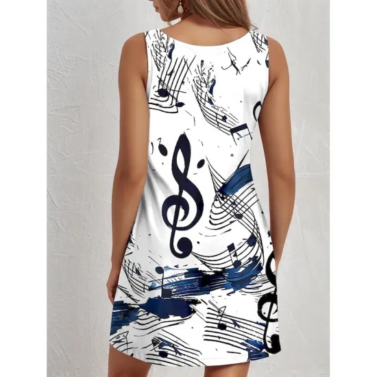 Women's Mini Dress Casual Dress Petite Dress Sundress Summer Dress Casual Vacation Daily Holiday Regular Fit Graphic Sleeveless Crew Neck White Summer Women's Mini Dress Casual Dress Petite Dress Sundress Summer Dress Casual Vacation Daily Holiday Regular Fit Graphic Sleeveless Crew Neck White Summer