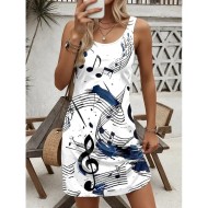 Women's Mini Dress Casual Dress Petite Dress Sundress Summer Dress Casual Vacation Daily Holiday Regular Fit Graphic Sleeveless Crew Neck White Summer Women's Mini Dress Casual Dress Petite Dress Sundress Summer Dress Casual Vacation Daily Holiday Regular Fit Graphic Sleeveless Crew Neck White Summer