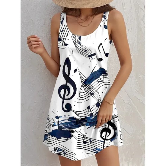 Women's Mini Dress Casual Dress Petite Dress Sundress Summer Dress Casual Vacation Daily Holiday Regular Fit Graphic Sleeveless Crew Neck White Summer Women's Mini Dress Casual Dress Petite Dress Sundress Summer Dress Casual Vacation Daily Holiday Regular Fit Graphic Sleeveless Crew Neck White Summer