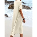 Women's Midi Dress T Shirt Dress Tee Dress Summer Dress Casual Daily Regular Fit Plain Short Sleeve Crew Neck Black Orange Apricot Gray Summer 2025 Women's Midi Dress T Shirt Dress Tee Dress Summer Dress Casual Daily Regular Fit Plain Short Sleeve Crew Neck Black Orange Apricot Gray Summer 2025