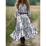 Women's Boho Dress Western Dress Vintage Maxi Dress Sundress Pleated Dress Vacation Casual Boho Going out Beach Standard Fit Floral Graphic 3\/4 Length Women's Boho Dress Western Dress Vintage Maxi Dress Sundress Pleated Dress Vacation Casual Boho Going out Beach Standard Fit Floral Graphic 3\/4 Length