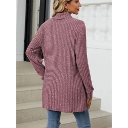 Women's Blouse Pocket Work Stylish Modern Long Sleeve Black Spring Fall 2025