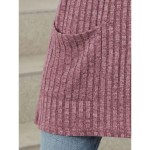 Women's Blouse Pocket Work Stylish Modern Long Sleeve Black Spring Fall 2025