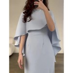 Women's Long Dress Maxi Dress Sheath Dress Elegant Stylish Wedding Party Engagement Regular Fit Solid Color Short Sleeve Crew Neck Sky Blue Summer Spr Women's Long Dress Maxi Dress Sheath Dress Elegant Stylish Wedding Party Engagement Regular Fit Solid Color Short Sleeve Crew Neck Sky Blue Summer Spr