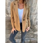 Women's Casual Jacket Outdoor Buttons Solid Color Windproof Fashion Regular Fit Outerwear Long Sleeve Fall Black S 2025 Women's Casual Jacket Outdoor Buttons Solid Color Windproof Fashion Regular Fit Outerwear Long Sleeve Fall Black S 2025