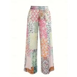 Women's Wide Leg Chinos Baggy Pants Vacation Vintage Fashion Full Length High Waist Graphic Geometric Paisley Printing Micro-elastic Formal Vacation S Women's Wide Leg Chinos Baggy Pants Vacation Vintage Fashion Full Length High Waist Graphic Geometric Paisley Printing Micro-elastic Formal Vacation S