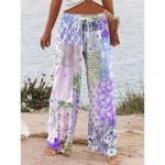 Women's Wide Leg Chinos Baggy Pants Vacation Vintage Fashion Full Length High Waist Graphic Geometric Paisley Printing Micro-elastic Formal Vacation S Women's Wide Leg Chinos Baggy Pants Vacation Vintage Fashion Full Length High Waist Graphic Geometric Paisley Printing Micro-elastic Formal Vacation S