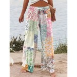 Women's Wide Leg Chinos Baggy Pants Vacation Vintage Fashion Full Length High Waist Graphic Geometric Paisley Printing Micro-elastic Formal Vacation S Women's Wide Leg Chinos Baggy Pants Vacation Vintage Fashion Full Length High Waist Graphic Geometric Paisley Printing Micro-elastic Formal Vacation S