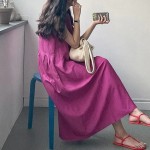 Women's Long Dress Maxi Dress Linen-Inspired Dresses Casual Dress Stylish Casual Vacation Daily Date Regular Fit Plain Sleeveless Crew Neck Yellow Pur Women's Long Dress Maxi Dress Linen-Inspired Dresses Casual Dress Stylish Casual Vacation Daily Date Regular Fit Plain Sleeveless Crew Neck Yellow Pur