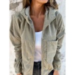 Women's Casual Jacket Hoodie Jacket Comfortable Breathable Zipper Pocket Simple Casual Plain Vacation Street Casual Daily Wear Zipper Regular Hooded R Women's Casual Jacket Hoodie Jacket Comfortable Breathable Zipper Pocket Simple Casual Plain Vacation Street Casual Daily Wear Zipper Regular Hooded R