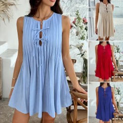 Women's Mini Dress Petite Dress Casual Dress Tank Dress Summer Dress Fashion Classic Modern Daily Holiday Weekend Regular Fit Plain Sleeveless Crew Ne