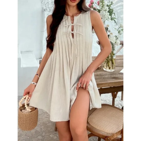 Women's Mini Dress Petite Dress Casual Dress Tank Dress Summer Dress Fashion Classic Modern Daily Holiday Weekend Regular Fit Plain Sleeveless Crew Ne