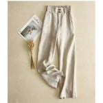 Women's Cotton Linen Pants Pants Trousers Fashion Long Plain Side Pockets Breathability Comfortable Inelastic Casual Daily Black White Beige Spring & Women's Cotton Linen Pants Pants Trousers Fashion Long Plain Side Pockets Breathability Comfortable Inelastic Casual Daily Black White Beige Spring &