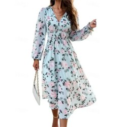 Women's Long Dress Maxi Dress Casual Dress A Line Dress Floral Dress Summer Dress Elegant Stylish Vacation Daily Date Regular Fit Floral Long Sleeve V Women's Long Dress Maxi Dress Casual Dress A Line Dress Floral Dress Summer Dress Elegant Stylish Vacation Daily Date Regular Fit Floral Long Sleeve V