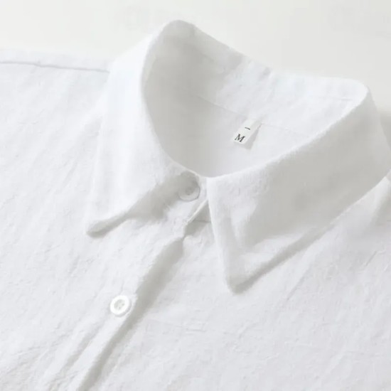 Women's Black White Blue Summer Spring Mini Dress Cotton Linen Dresses Shirt Dress White Cotton Dress Vacation Basic Modern Daily Weekend Loose Fit Pl Women's Black White Blue Summer Spring Mini Dress Cotton Linen Dresses Shirt Dress White Cotton Dress Vacation Basic Modern Daily Weekend Loose Fit Pl