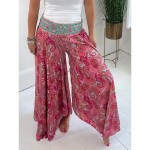 Women's Wide Leg Chinos Vacation Hawaiian Full Length High Waist Paisley Elastic Waistband Printing Comfy Soft Comfortable Micro-elastic Outdoor Stree