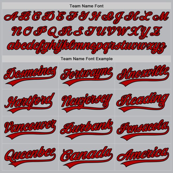 Custom Gray Red-Black Authentic Throwback Baseball Jersey - Image 4