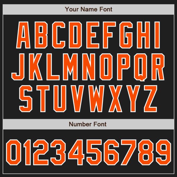 Custom Black Orange Pinstripe White Two-Button Unisex Softball Jersey - Image 5