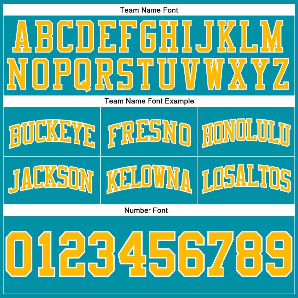 Custom Teal Gold-White Authentic Throwback Basketball Shorts - Image 3